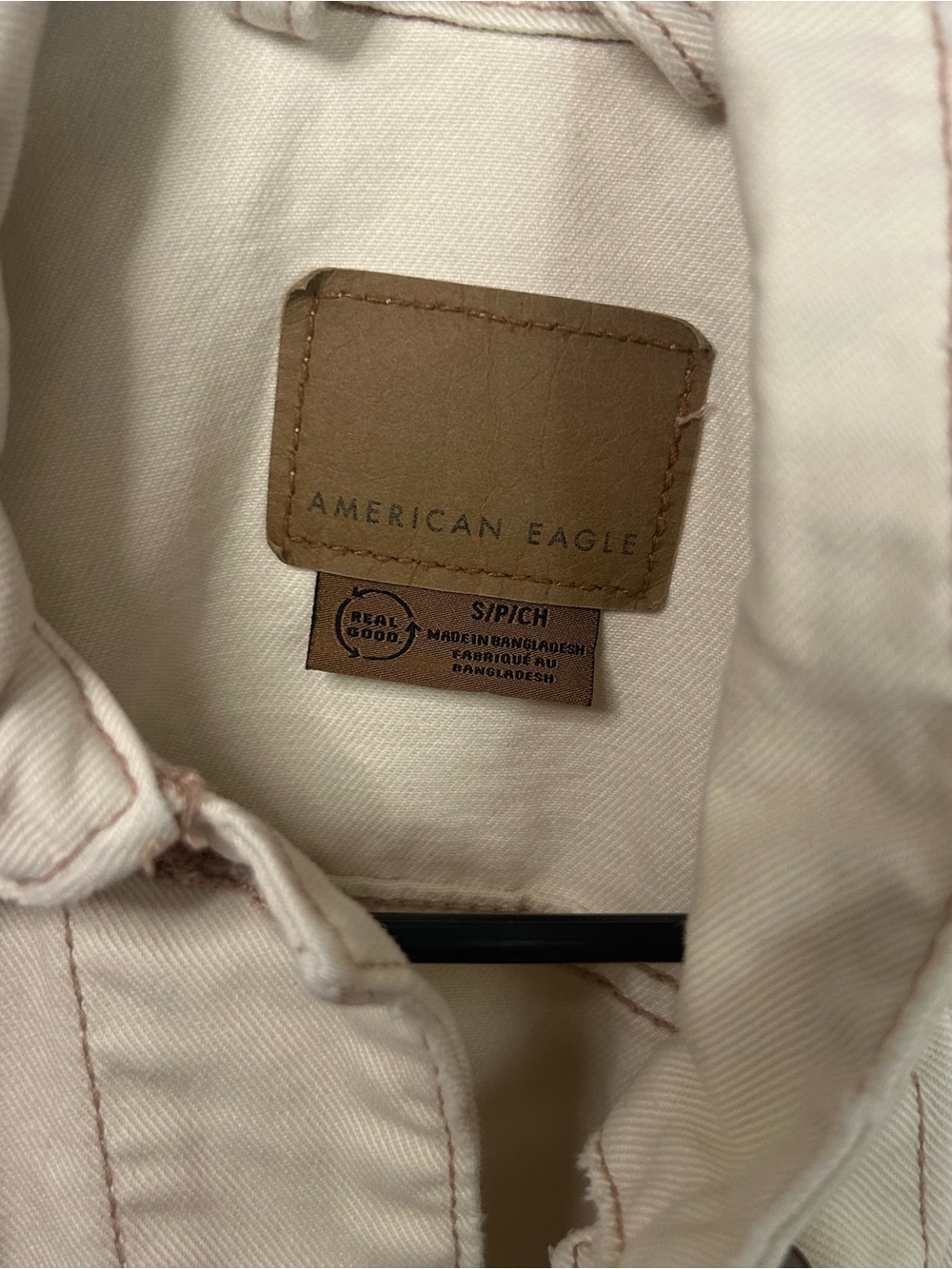 American Eagle Outfitters Beige Men's Trucker Jacket - Picture 3 of 5